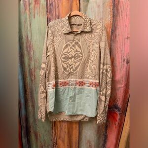 Sz.L Men’s Permanent Vacation Casual Shirt 100% cotton